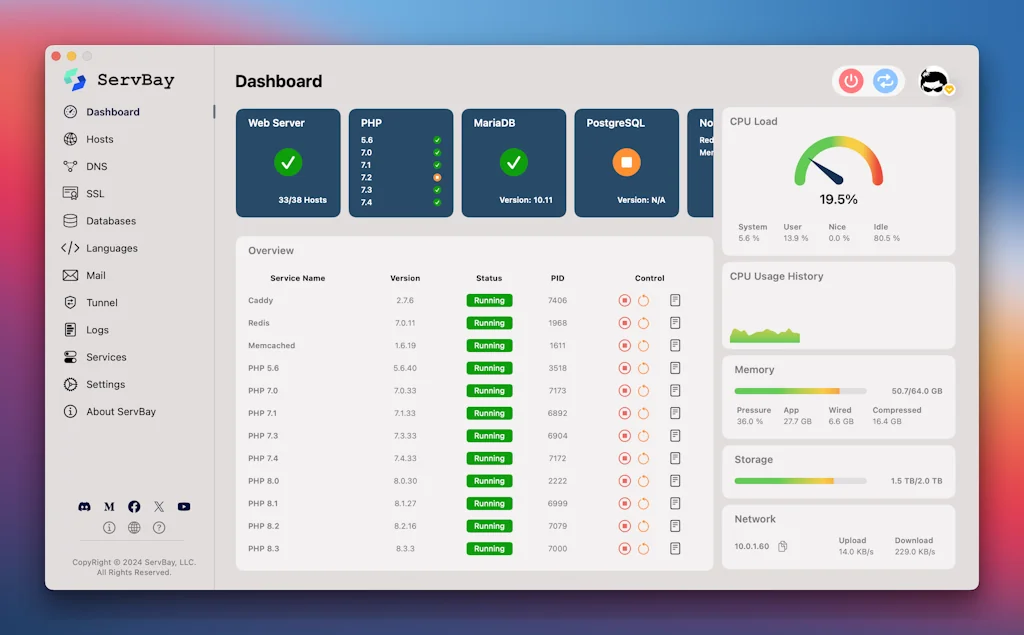 ServBay screenshot 1 of 3