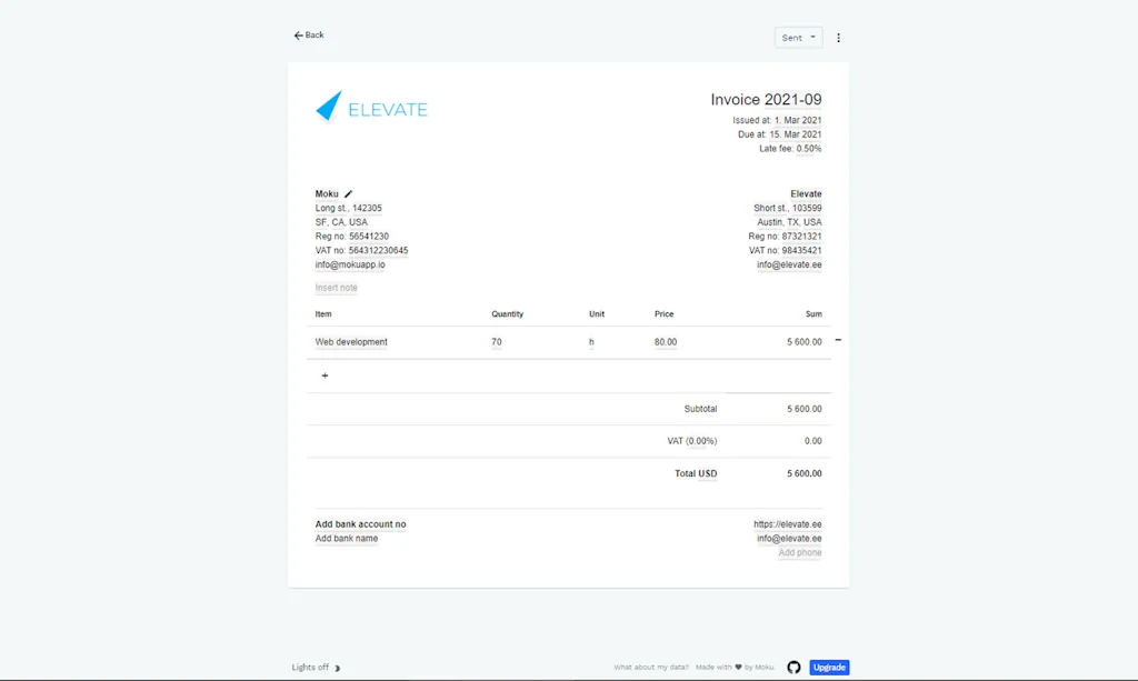 Serverless Invoices screenshot 3 of 3