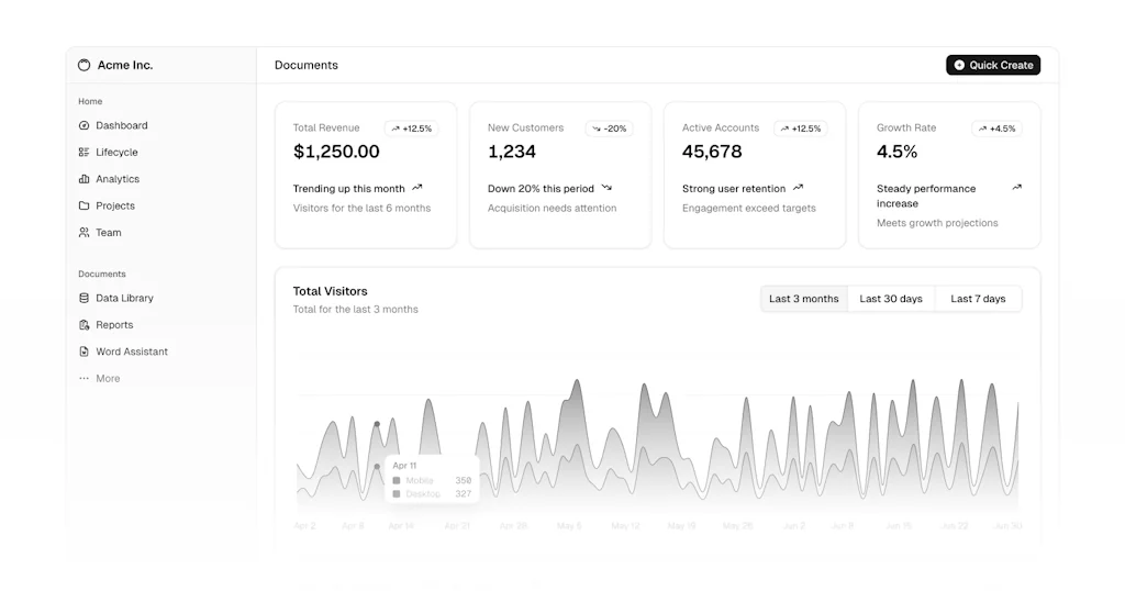 shadcn/ui screenshot 3 of 7