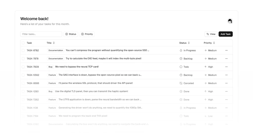 shadcn/ui screenshot 4 of 7