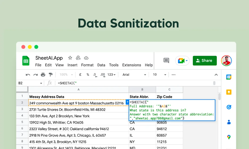 SheetAI App, AI prompts in Google Sheets screenshot 2 of 5
