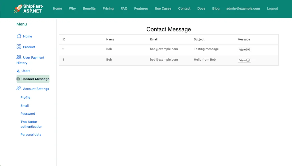 ShipFast-ASP.NET screenshot 5 of 7