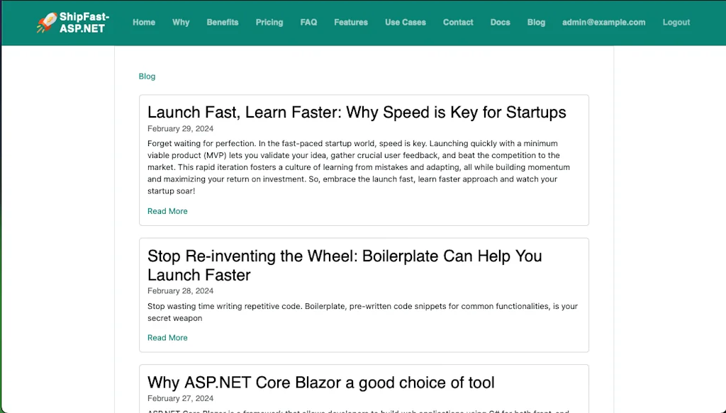 ShipFast-ASP.NET screenshot 7 of 7