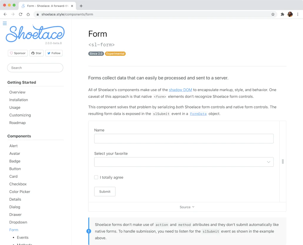 Shoelace.css screenshot 6 of 12