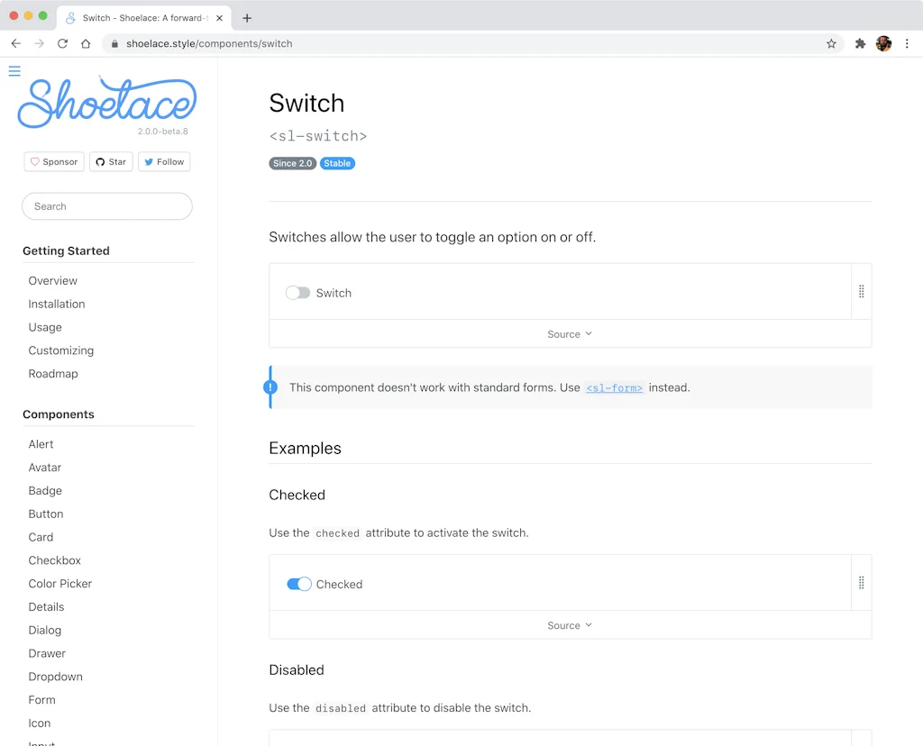 Shoelace.css screenshot 8 of 12