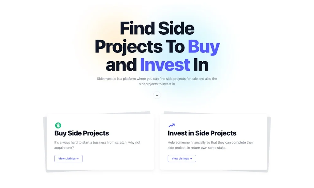 SideInvest.io screenshot 2 of 4