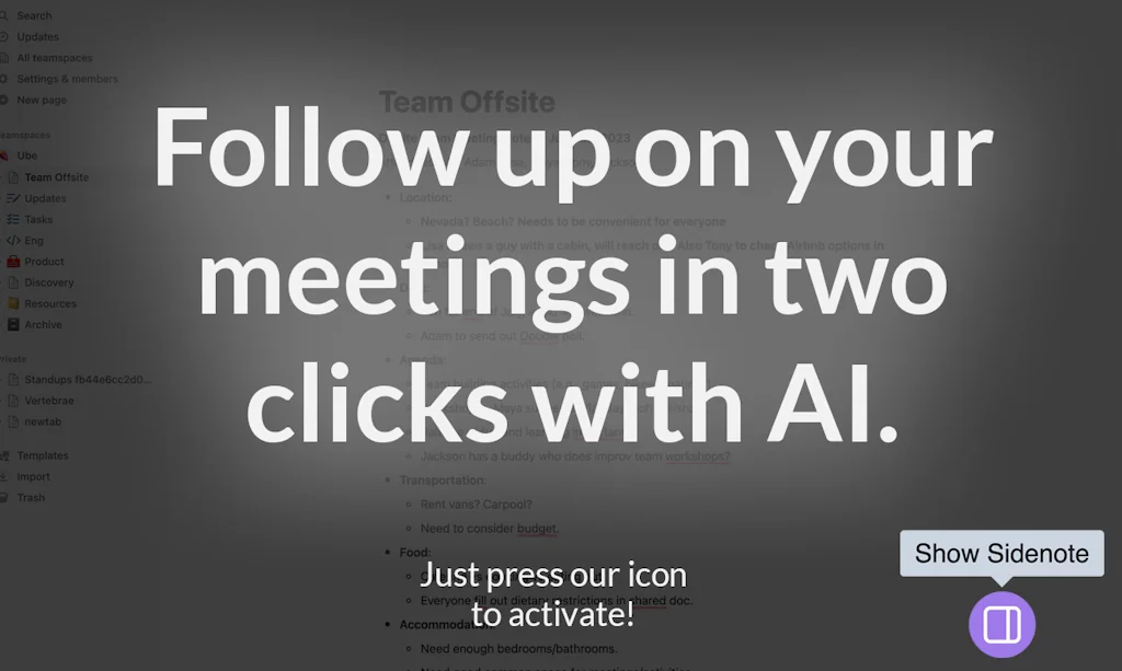 Sidenote AI screenshot 2 of 4