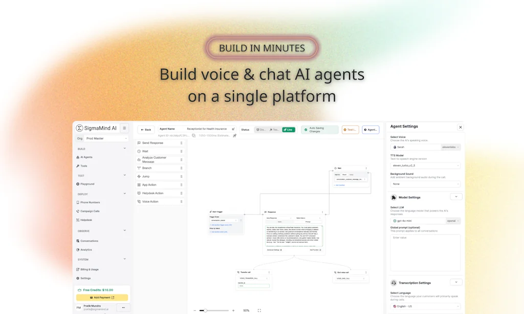 SigmaMind AI screenshot 1 of 3