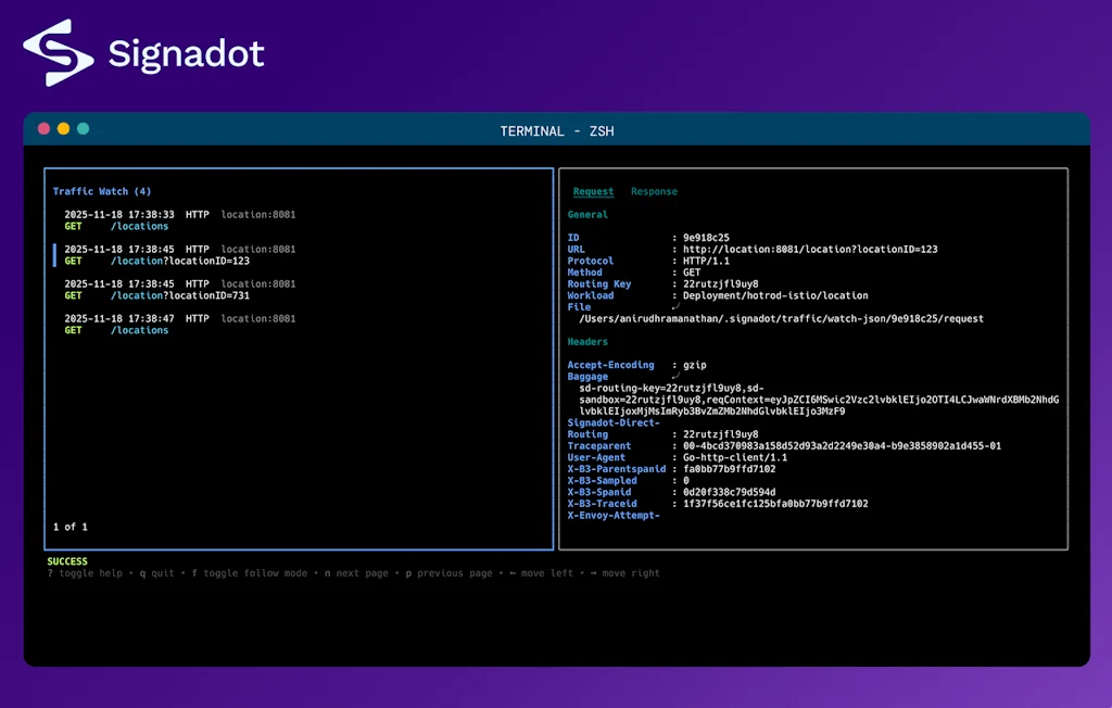 Signadot screenshot 2 of 3