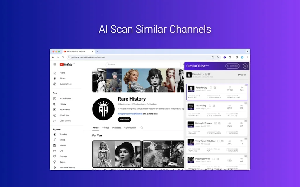 SimilarTube screenshot 1 of 4