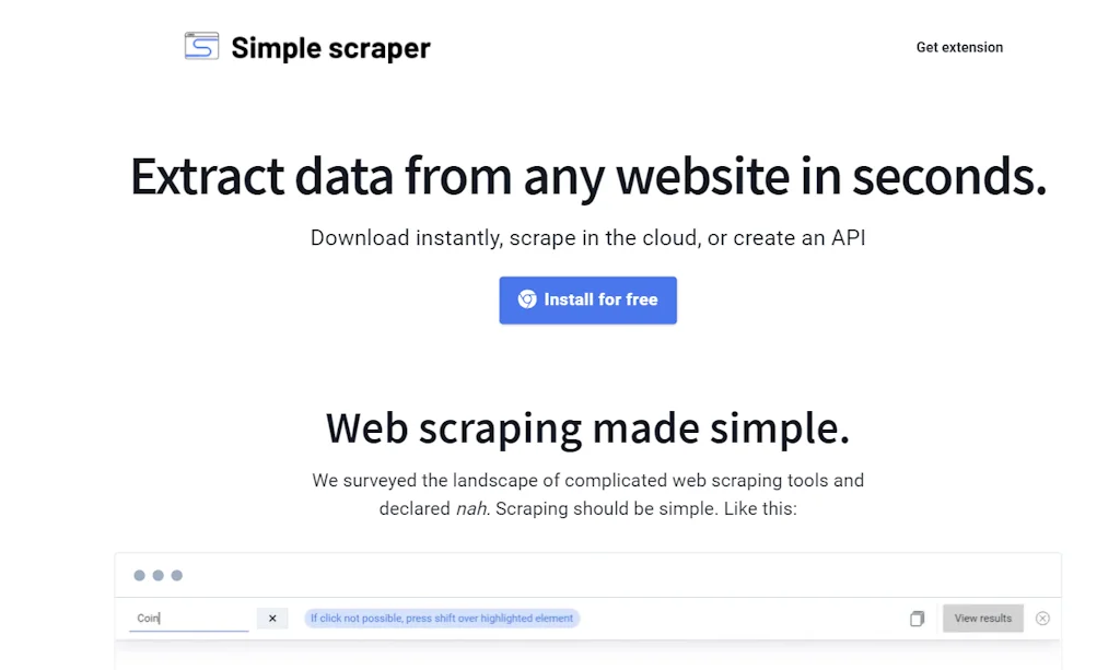 Simplescraper screenshot 3 of 5