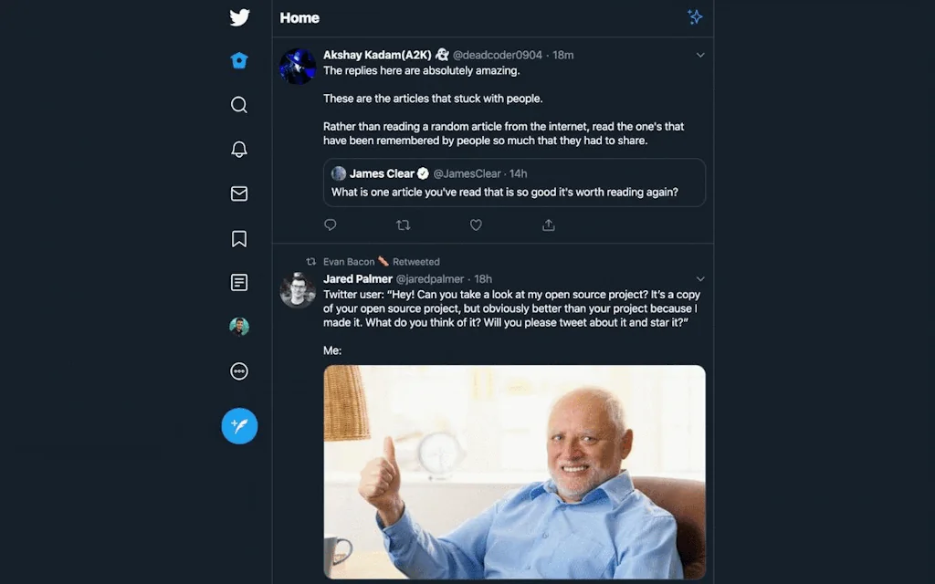 Simplified Twitter screenshot 1 of 2