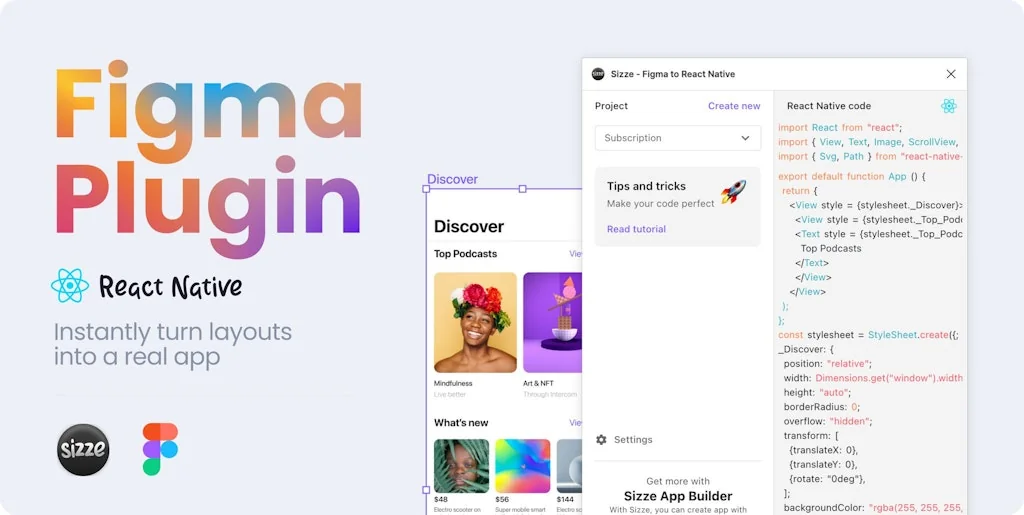 Sizze Figma plugin screenshot 1 of 4