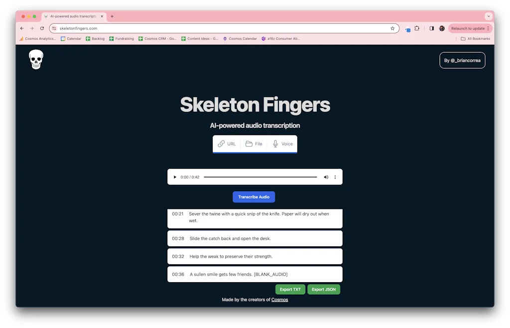 Skeleton Fingers screenshot 1 of 3