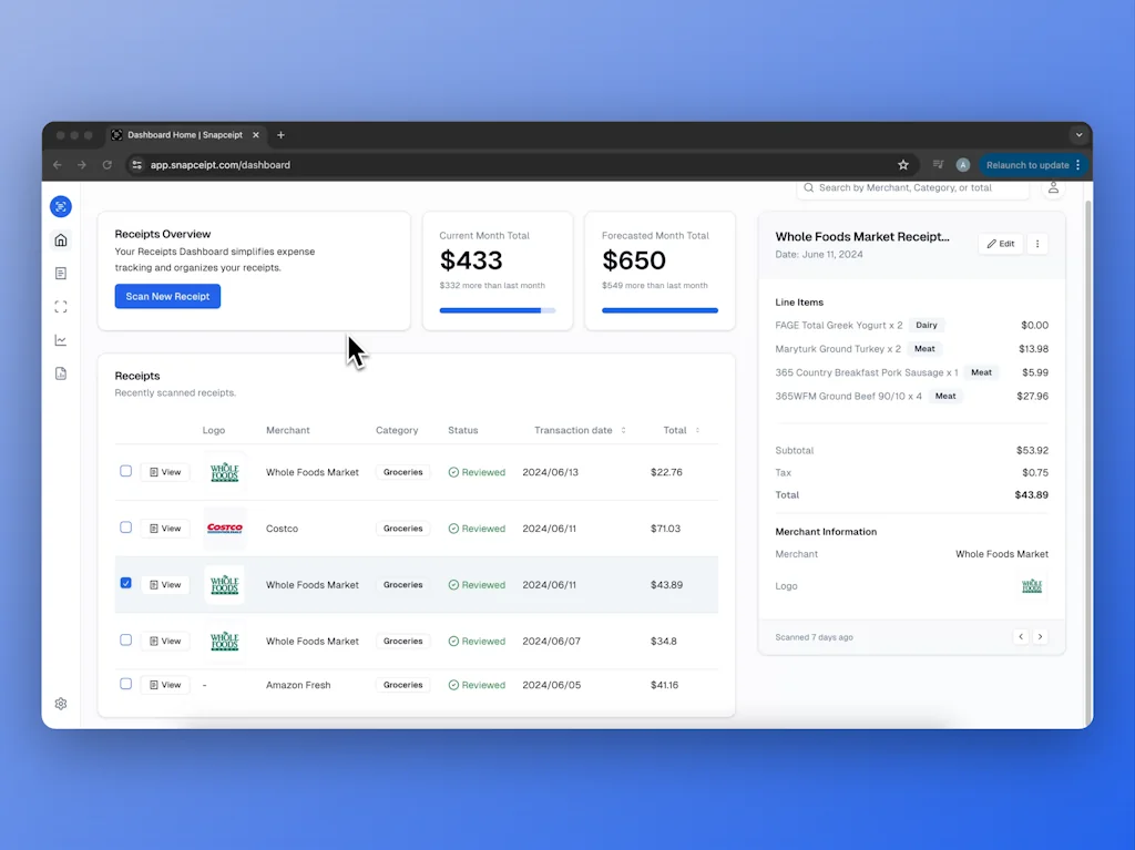 Snapceipt screenshot 1 of 4