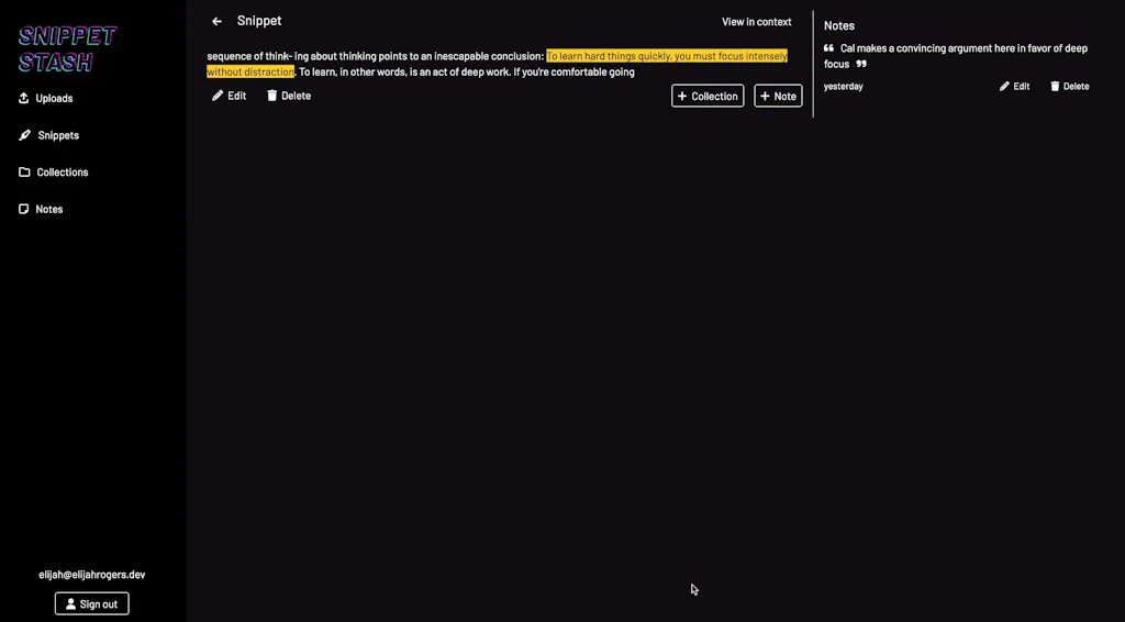 SnippetStash screenshot 2 of 3