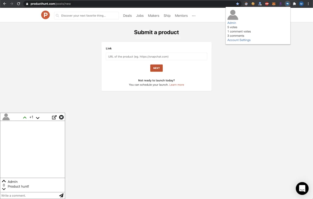 Socially Browse Chrome Extension screenshot 1 of 3