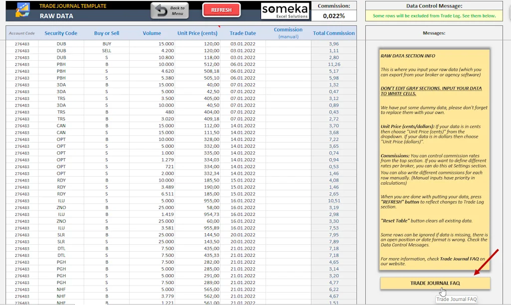 Someka Trading Journal Excel Template screenshot 8 of 8