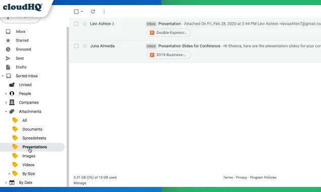 Sort Gmail Inbox by cloudHQ screenshot 10 of 12