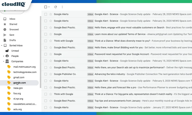 Sort Gmail Inbox by cloudHQ screenshot 8 of 12