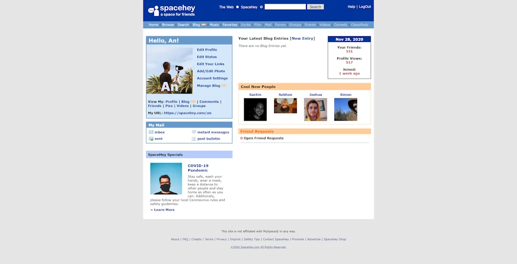 SpaceHey screenshot 4 of 4