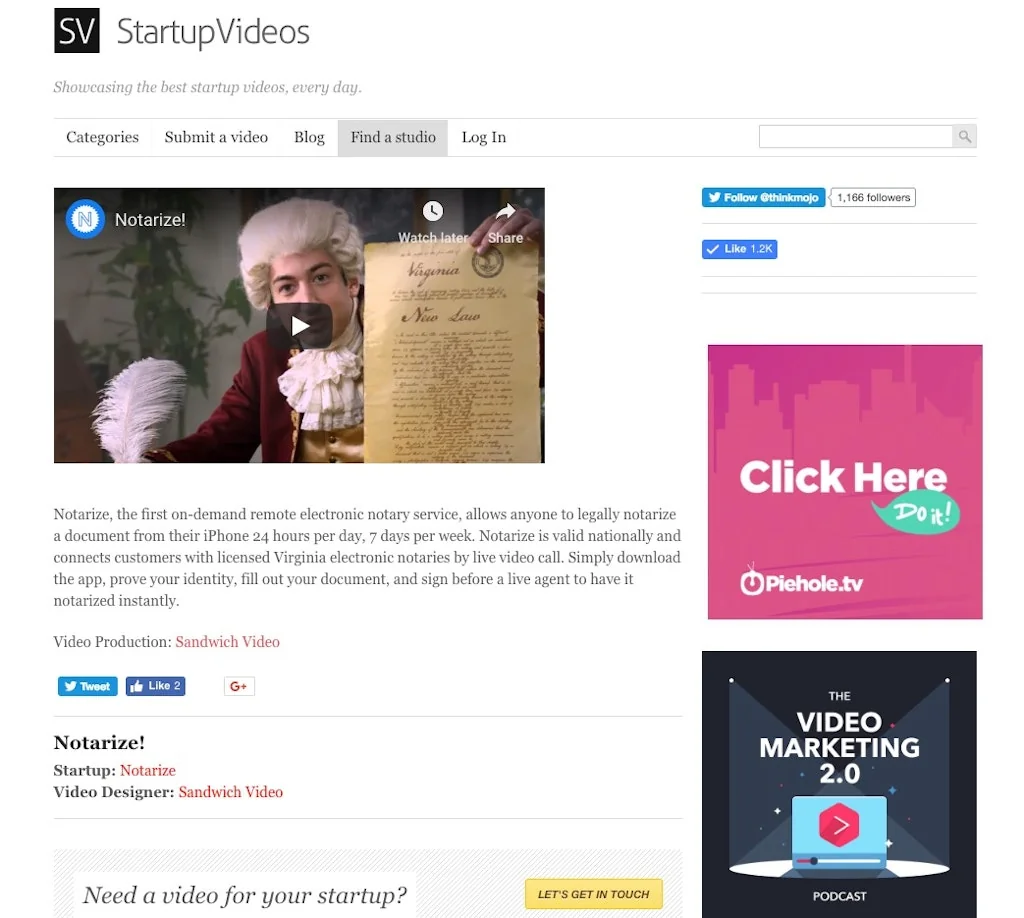 Spectacle V0 (previously Startup-Videos) screenshot 1 of 3