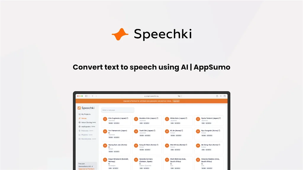 Speechki ChatGPT Plugin: anything audio screenshot 3 of 4