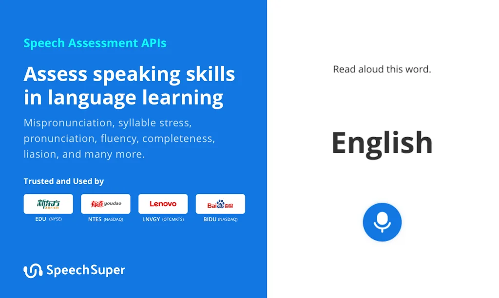 SpeechSuper - Speech Assessment API screenshot 1 of 7