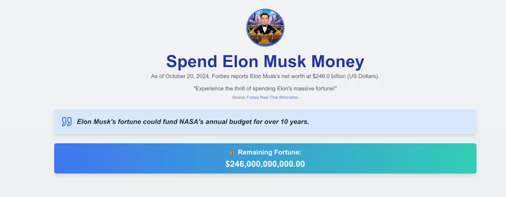 Spend Elon Musk Money screenshot 1 of 3