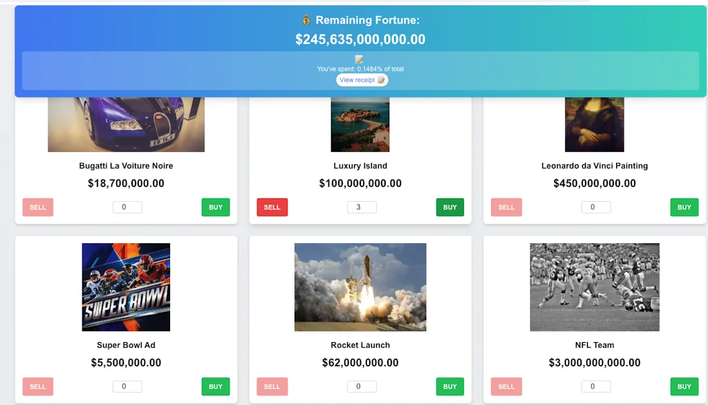 Spend Elon Musk Money screenshot 2 of 3