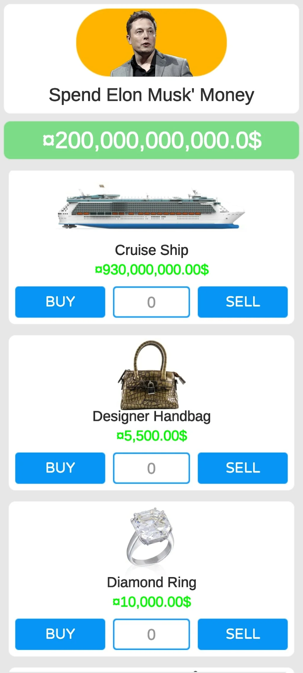 Spend Elon Musk's Money screenshot 3 of 3