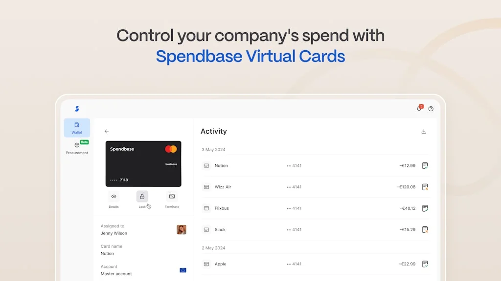 Spendbase screenshot 1 of 2