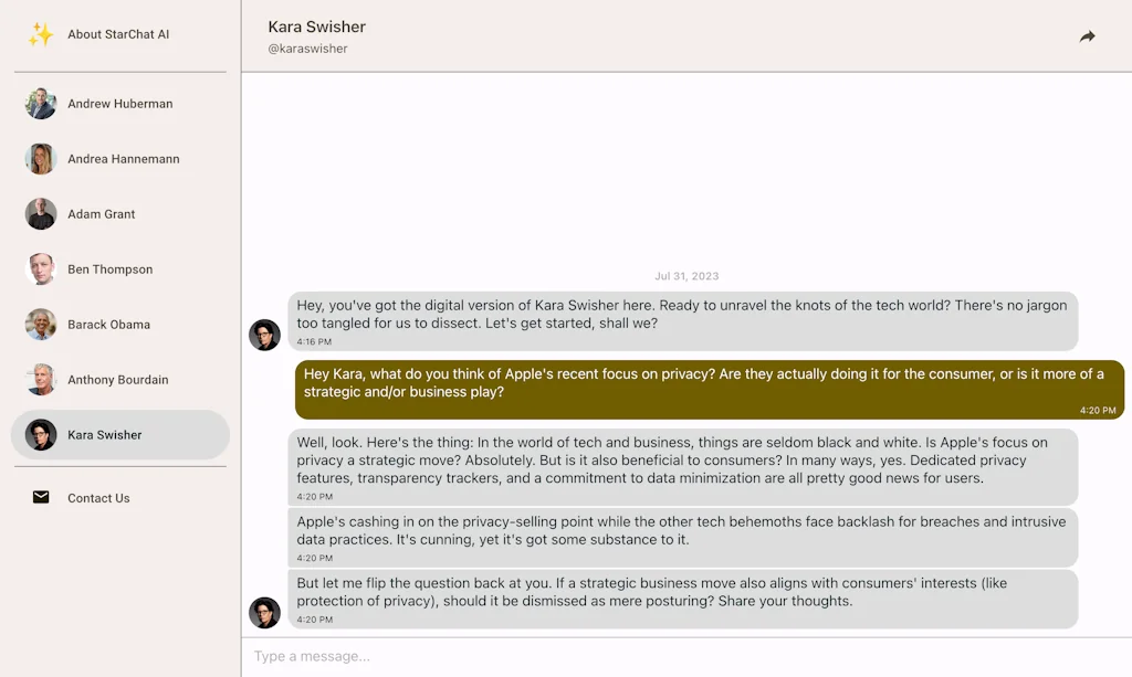 StarChat AI screenshot 2 of 7