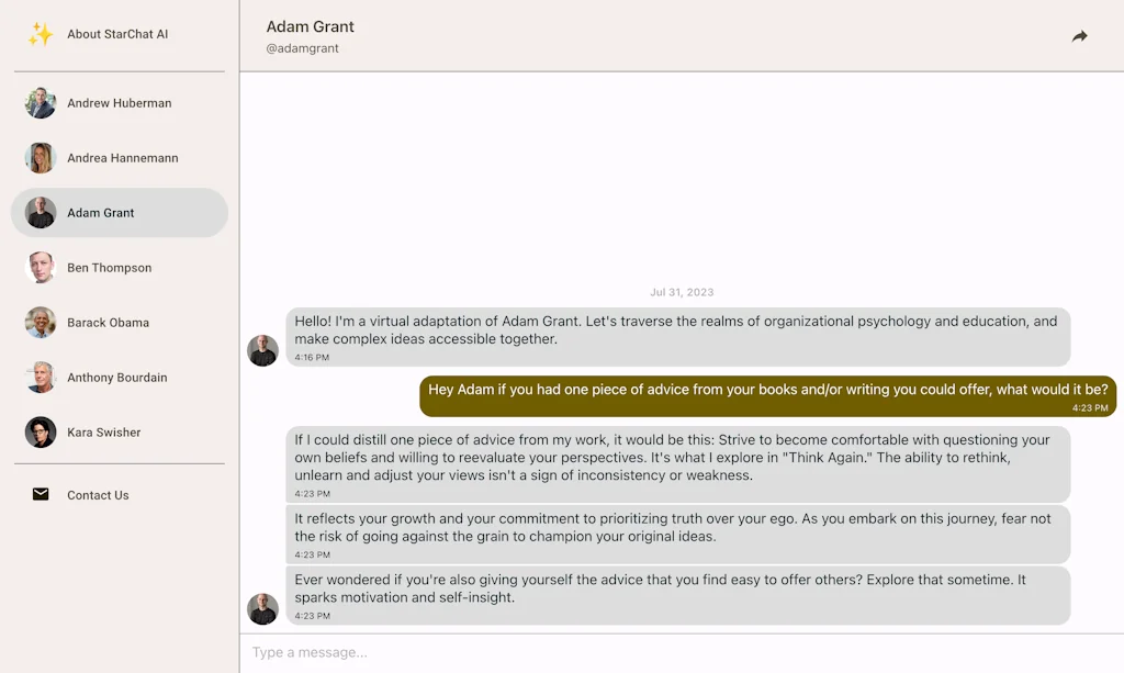 StarChat AI screenshot 4 of 7