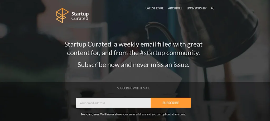 Startup Curated screenshot 1 of 1
