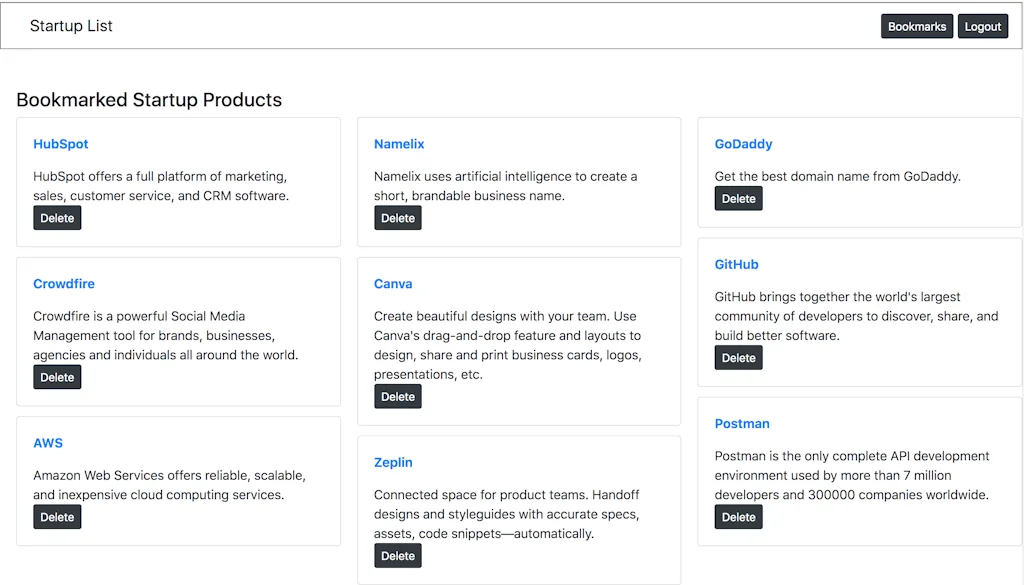 Startup List screenshot 3 of 5