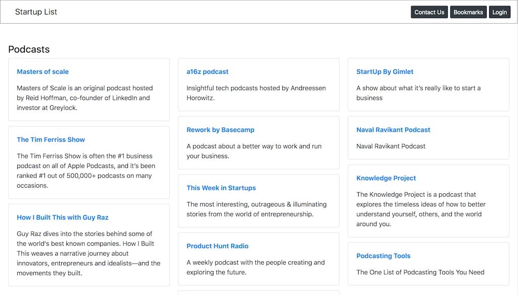 Startup List screenshot 4 of 5