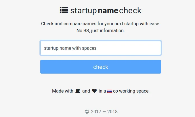 Startup Name Check screenshot 2 of 2