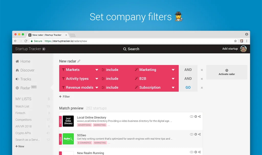 Startup Tracker screenshot 3 of 3
