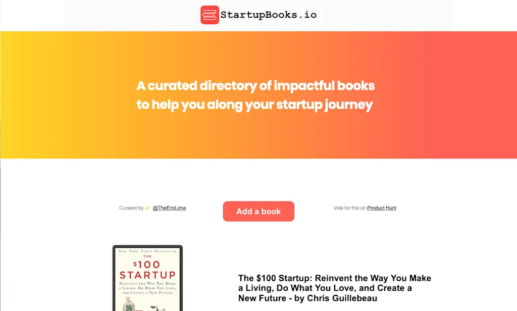 StartupBooks.io screenshot 1 of 8