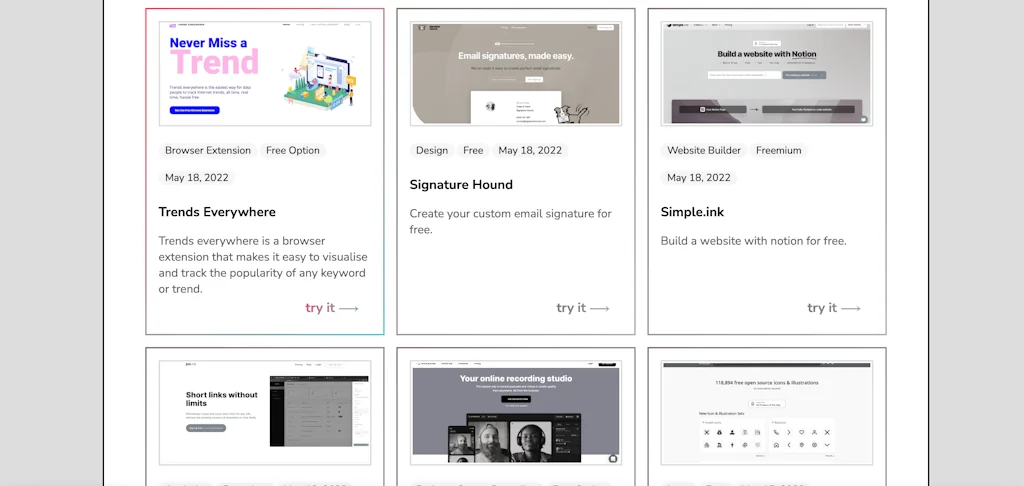 Startups.fyi screenshot 2 of 2