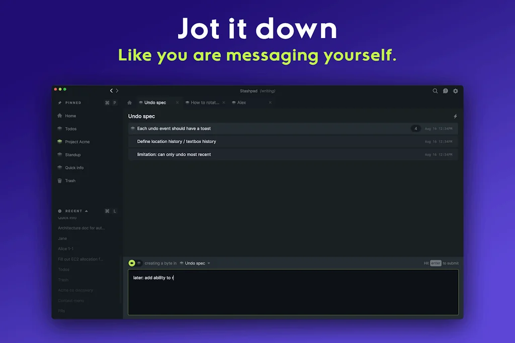 Stashpad Lists screenshot 2 of 4