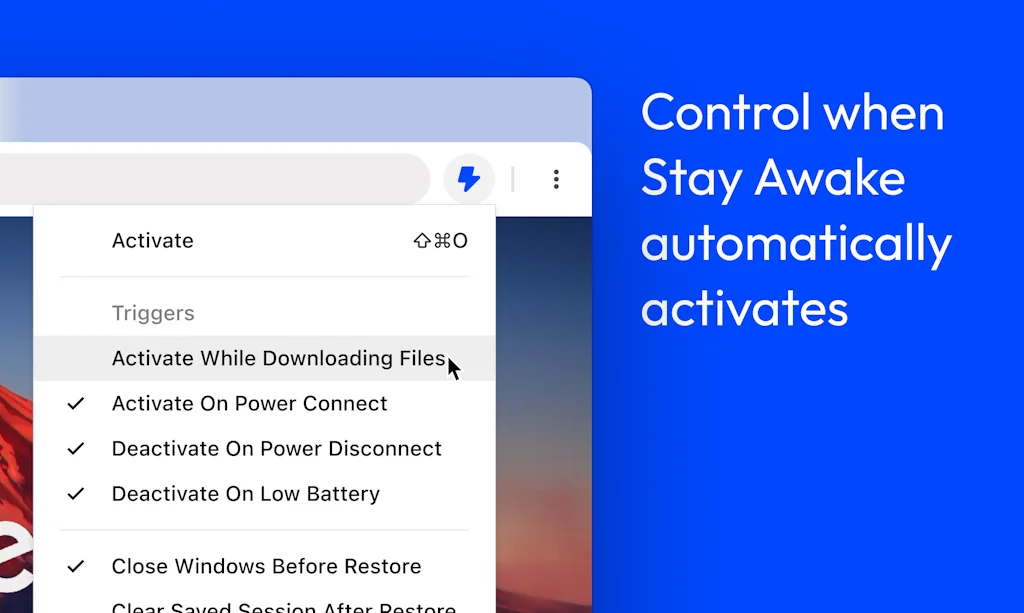 Stay Awake for Chrome and Edge screenshot 2 of 3