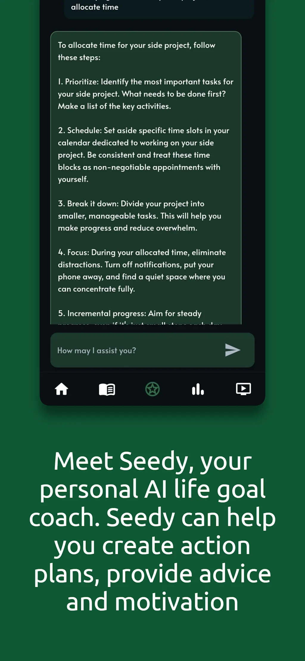 Stepseed: AI Goal Tracker and Journal screenshot 7 of 7