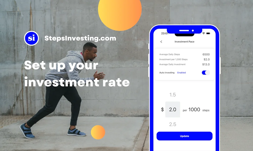 StepsInvesting: Walk & Invest screenshot 2 of 4