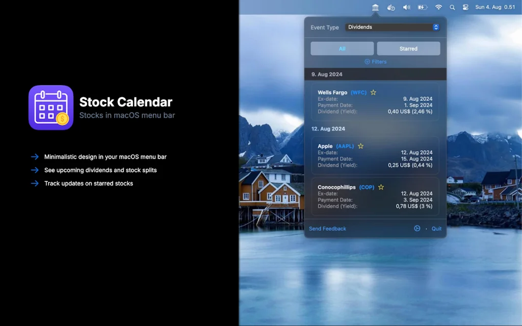 Stock Calendar App screenshot 2 of 3