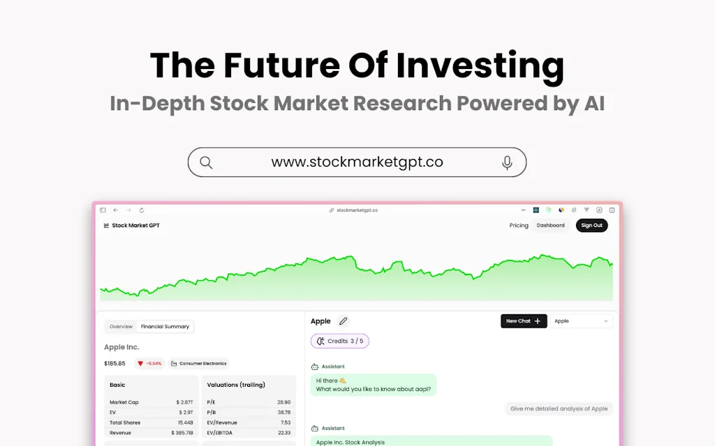 Stock Market GPT for Investment Research screenshot 1 of 4