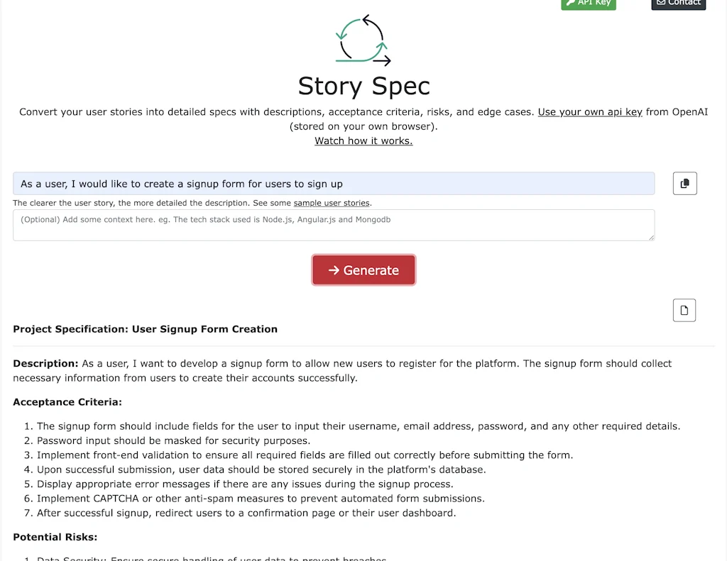 StorySpec screenshot 2 of 4
