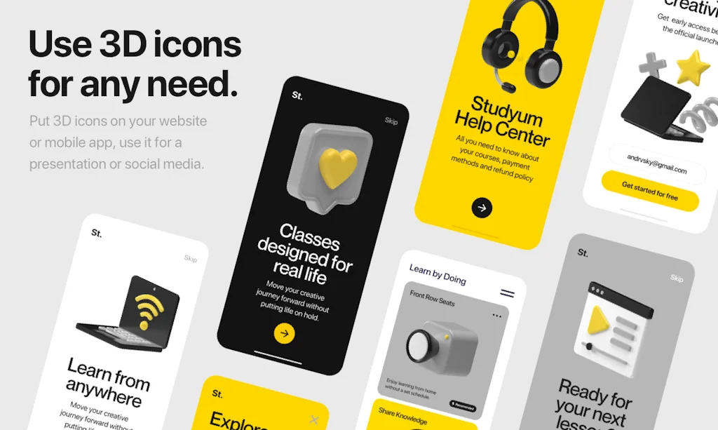 Studyum 3D icons screenshot 2 of 7