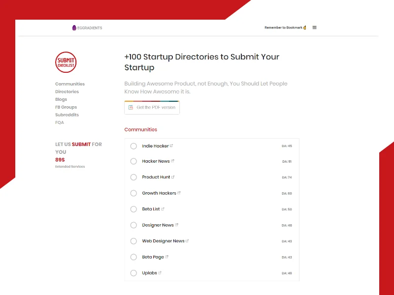 Submit Checklist screenshot 2 of 2